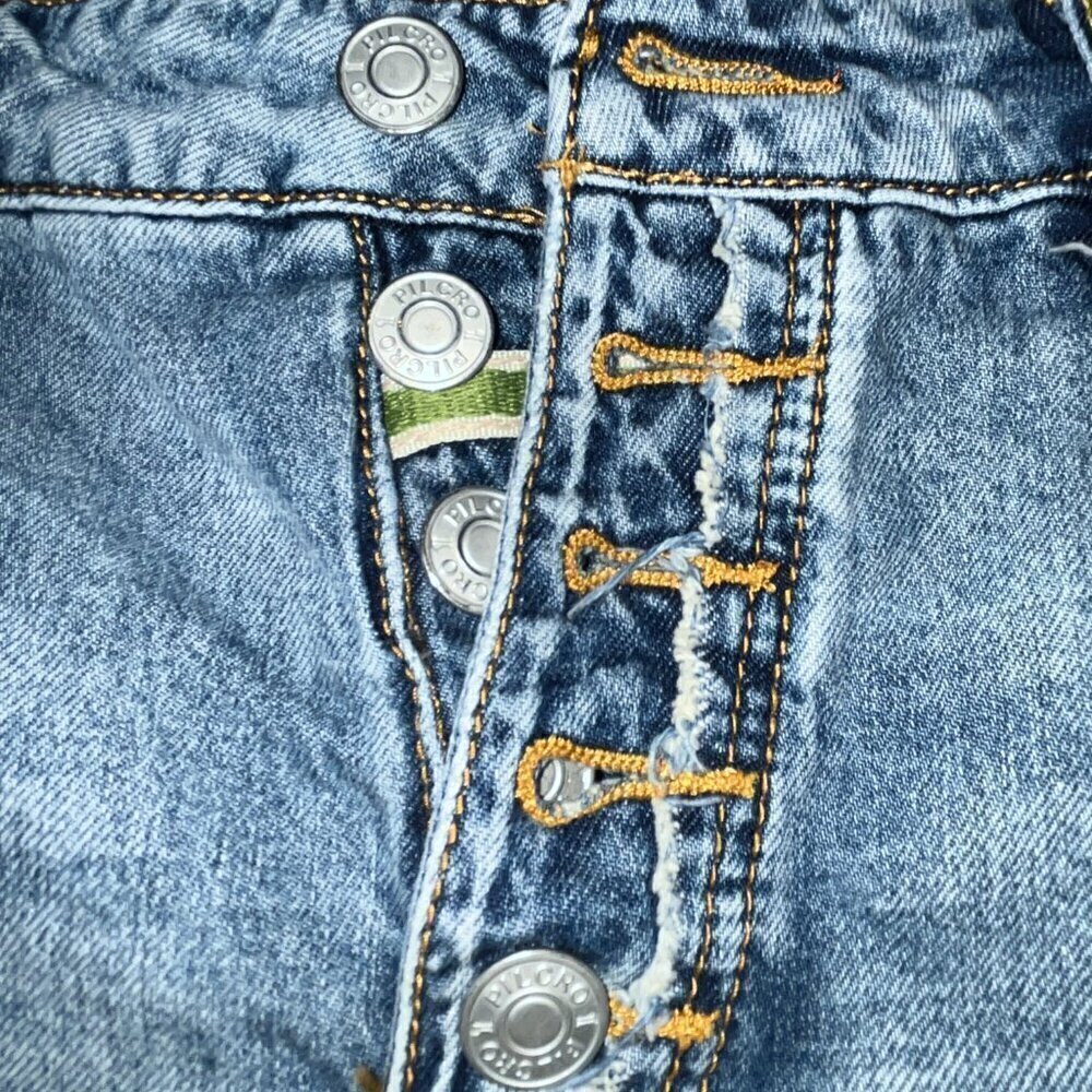 ANTHROPOLOGIE PILCRO Denim SHORT SHORTS JORTS Exposed Button Fly Distressed 25 - Picture 8 of 13